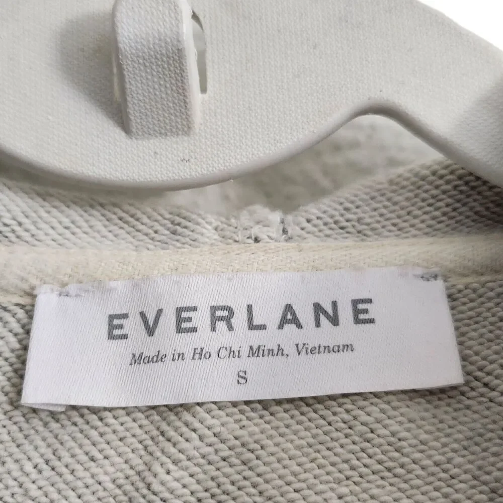 Everlane Sweater Womens Small‎ Gray 100% Human Hoodie Pullover Sweatshirt Cotton